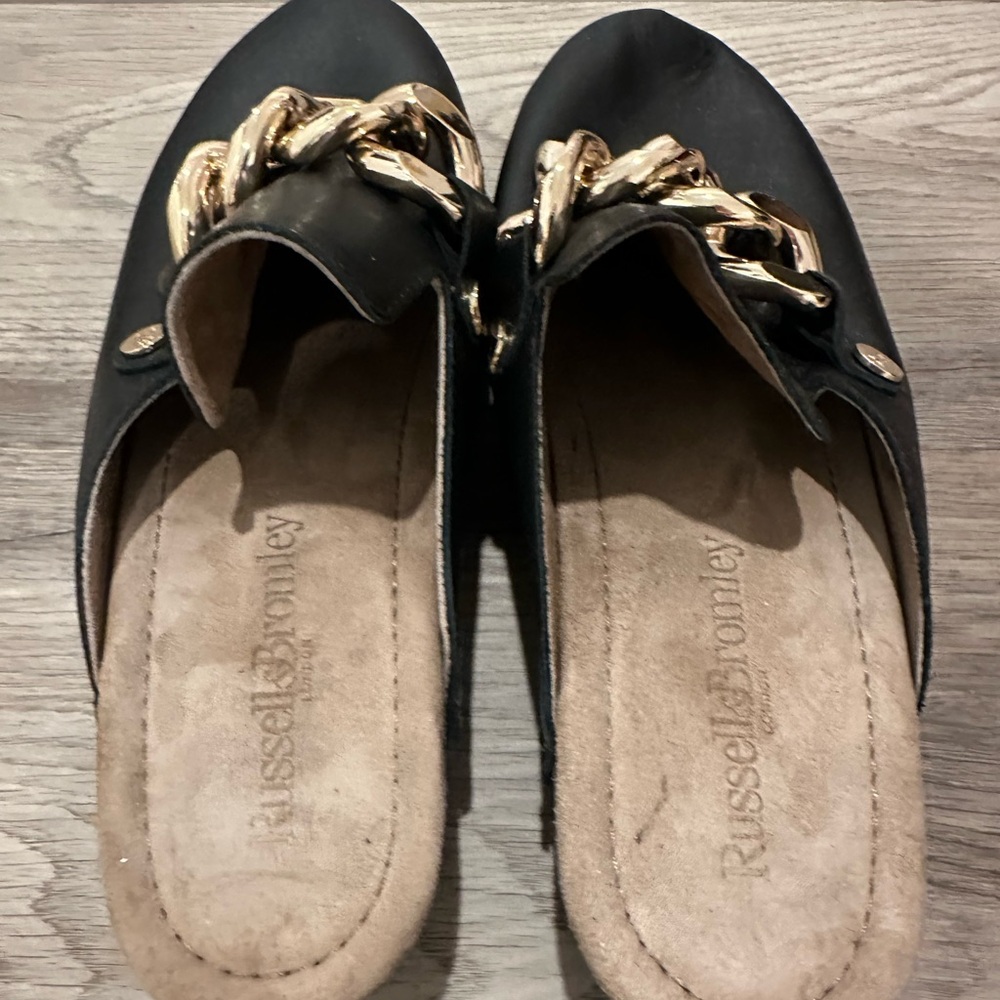 RUSSELL & BROMLEY Dellabosco Chain Closed Toe Clog Size 38 U.S. 7- NWOT - Picture 3 of 5